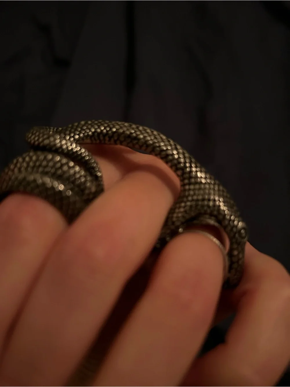 Pure Pewter Adderbite Snake Ring by Alchemy Gothic England, out of production!